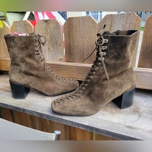 Jeffrey Campbell Belmondo heel bootie in suede